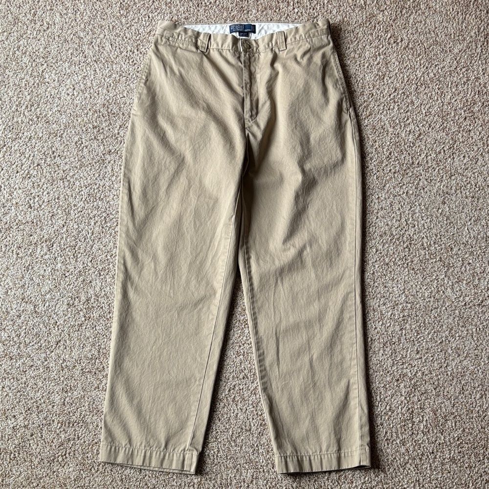 VTG Polo Ralph Lauren Phillip Pant Cotton Khaki Baggy Oversize Chino 36
